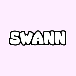 Coloriage prénom SWANN