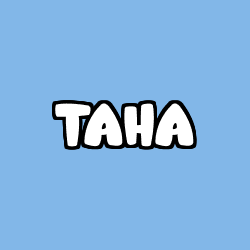 Coloriage pr&eacute;nom TAHA