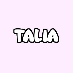 Coloriage prénom TALIA