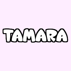 Coloriage prénom TAMARA
