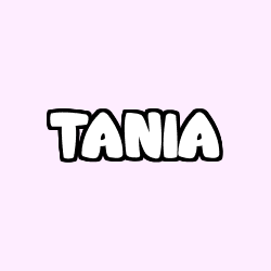 Coloriage prénom TANIA