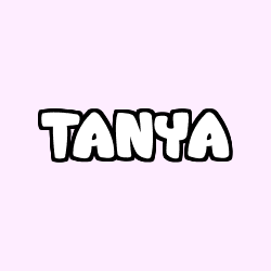 Coloriage prénom TANYA