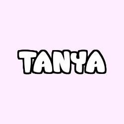 Coloriage pr&eacute;nom TANYA