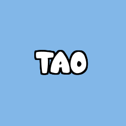 Coloriage pr&eacute;nom TAO
