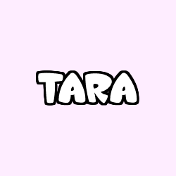 Coloriage pr&eacute;nom TARA