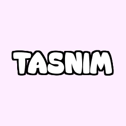 Coloriage prénom TASNIM