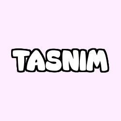Coloriage pr&eacute;nom TASNIM