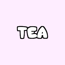 Coloriage prénom TEA