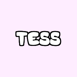 Coloriage prénom TESS