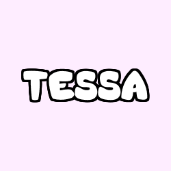 Coloriage prénom TESSA