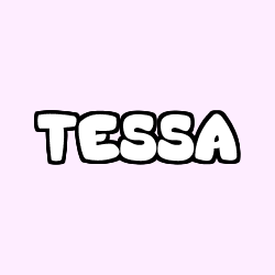 Coloriage pr&eacute;nom TESSA