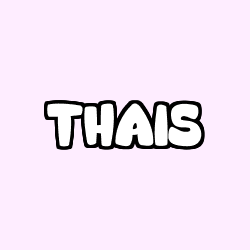 Coloriage prénom THAIS