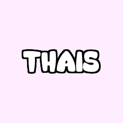 Coloriage pr&eacute;nom THAIS