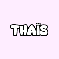 Coloriage pr&eacute;nom THA&Iuml;S