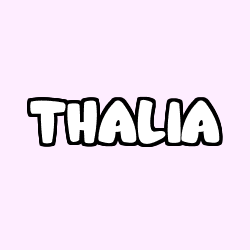Coloriage prénom THALIA