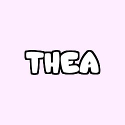 Coloriage pr&eacute;nom THEA