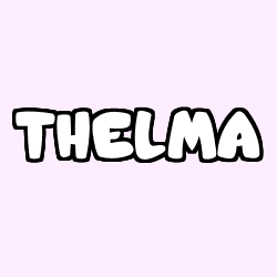 Coloriage prénom THELMA