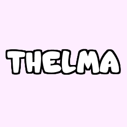 Coloriage pr&eacute;nom THELMA