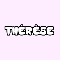 Coloriage pr&eacute;nom TH&Eacute;R&Egrave;SE