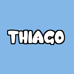 Coloriage prénom THIAGO