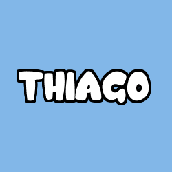 Coloriage pr&eacute;nom THIAGO
