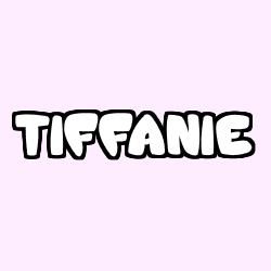 Coloriage pr&eacute;nom TIFFANIE