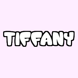 Coloriage pr&eacute;nom TIFFANY