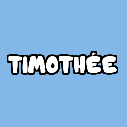 Coloriage prénom TIMOTHÉE
