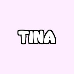 Coloriage prénom TINA