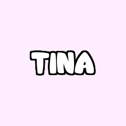 Coloriage pr&eacute;nom TINA