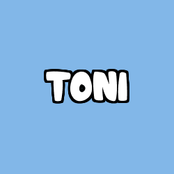 Coloriage pr&eacute;nom TONI