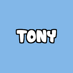 Coloriage prénom TONY