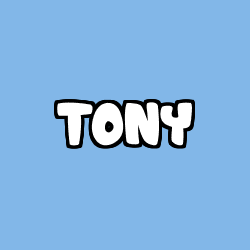 Coloriage pr&eacute;nom TONY