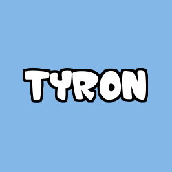 Coloriage prénom TYRON