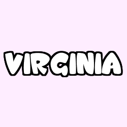 Coloriage pr&eacute;nom VIRGINIA
