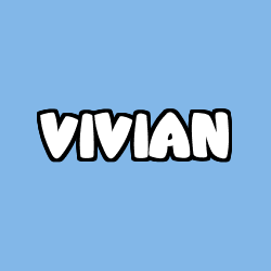 Coloriage prénom VIVIAN
