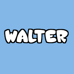 Coloriage pr&eacute;nom WALTER