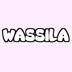 Coloriage prénom WASSILA