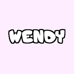 Coloriage prénom WENDY
