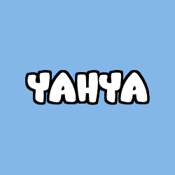 Coloriage prénom YAHYA