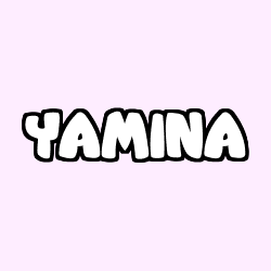 Coloriage prénom YAMINA