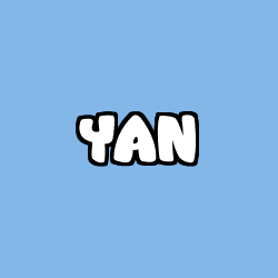 Coloriage prénom YAN