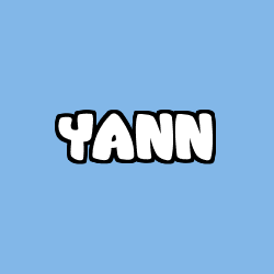 Coloriage prénom YANN