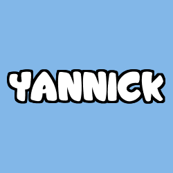 Coloriage pr&eacute;nom YANNICK
