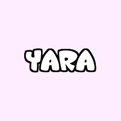 Coloriage prénom YARA