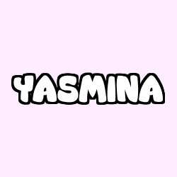 Coloriage prénom YASMINA