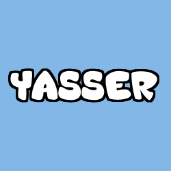 Coloriage pr&eacute;nom YASSER
