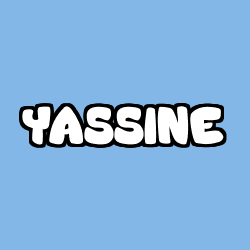 Coloriage prénom YASSINE