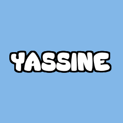 Coloriage pr&eacute;nom YASSINE