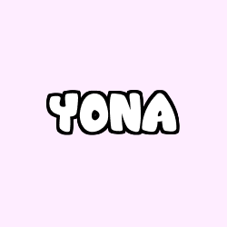 Coloriage prénom YONA